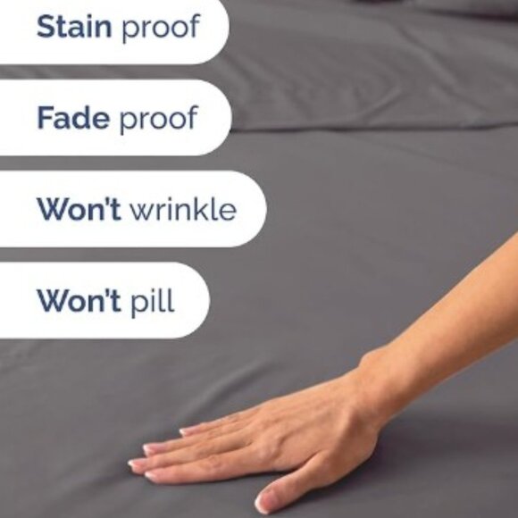 NWOT - Fabric - 1 King Size Flat Sheet - Comfy, Breathable & Cooling Sheet - Picture 1 of 5